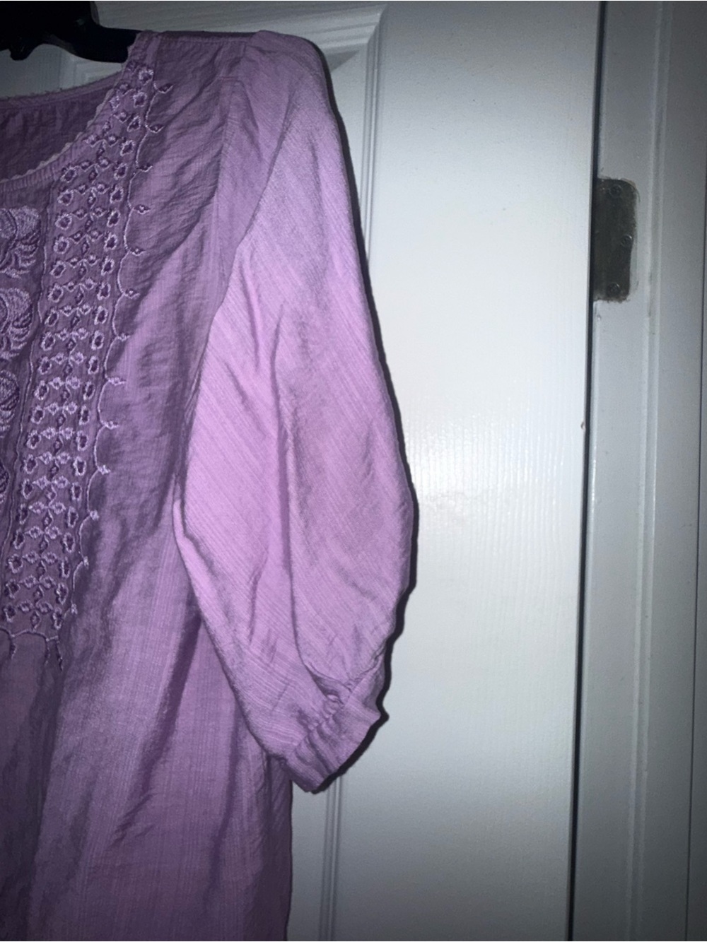 Light Purple Embroidered Blouse β Unbranded Top | (pit to pit): 21β - Picture 3 of 6